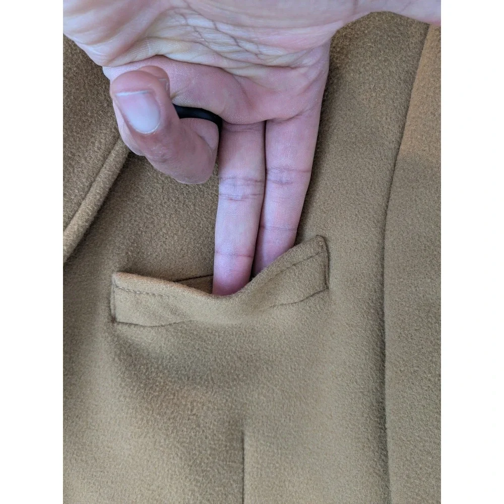 J‎ Crew Ludlow Wool Cashmere Top Coat Camel Tan Mens Size 40S